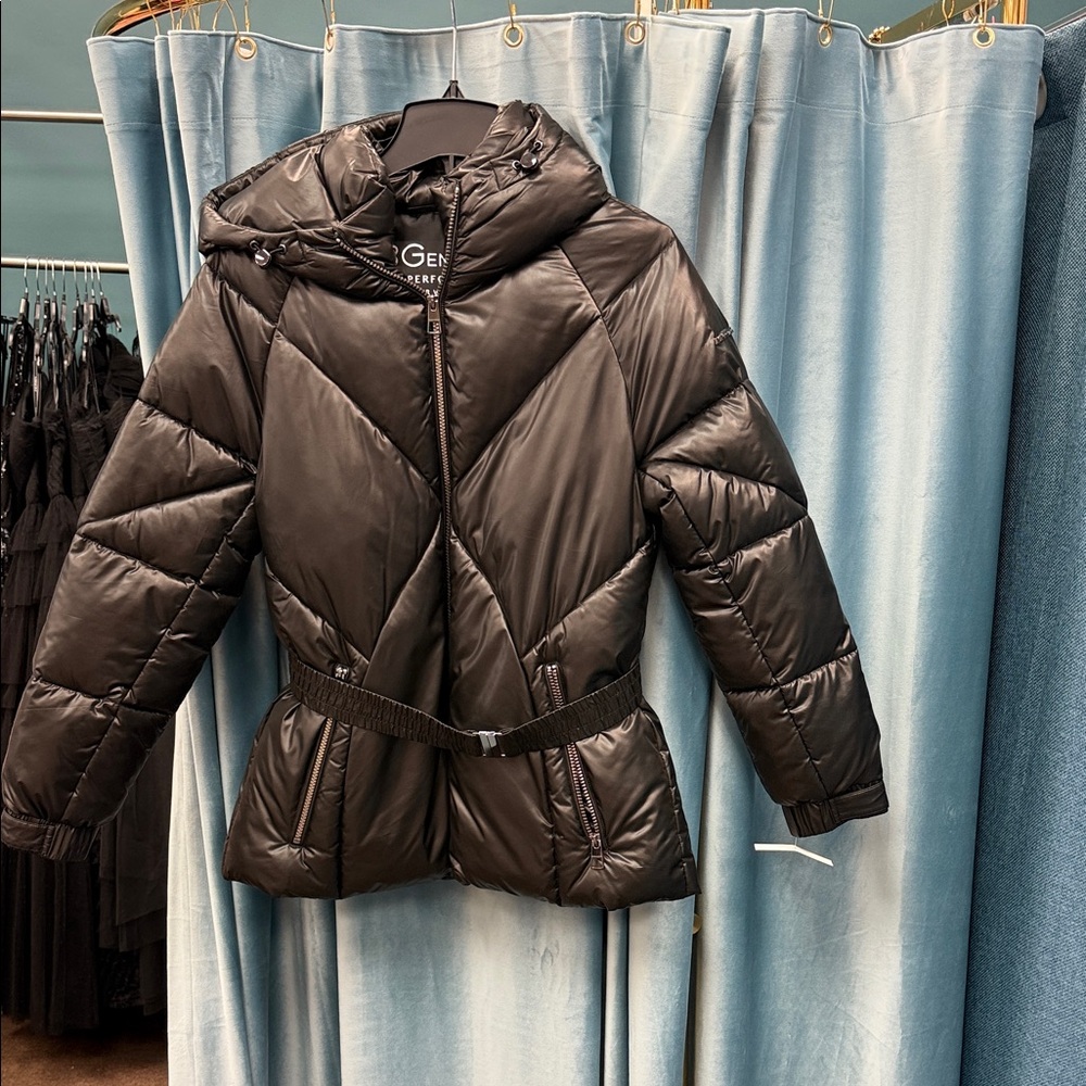 Bcbgeneration Quilted Black Jacket With Belt Spl - image 1